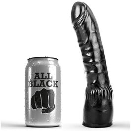 ALL BLACK - DILDO NEGRO REALÍSTICO 20 CM