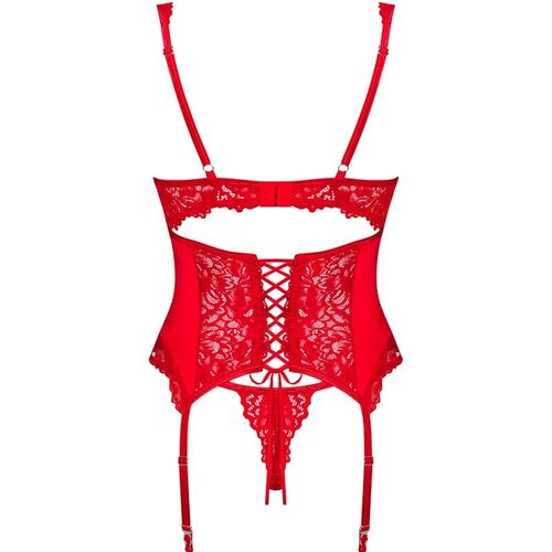 OBSESSIVE - AMOR CHERRIS CORSET & TANGA L/XL