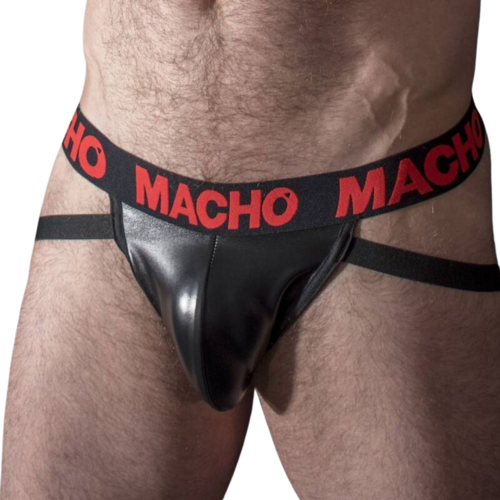 MACHO - MX25RC JOCK CUERO ROJO L