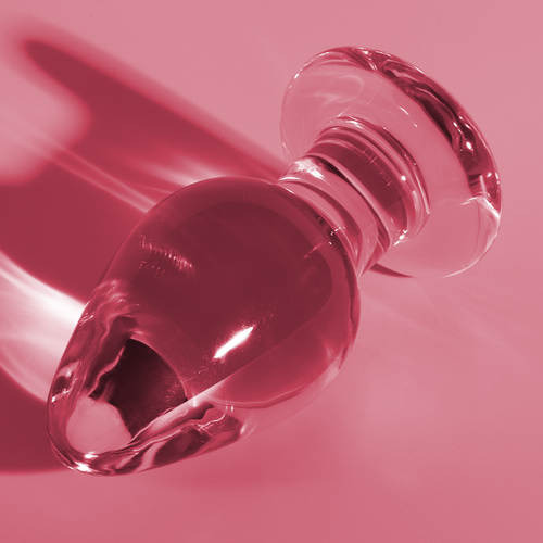 NEBULA SERIES BY IBIZA - MODELO 3 PLUG CRISTAL BOROSILICATO ROSA 11 CM -O- 5 CM
