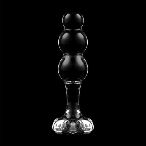 NEBULA SERIES BY IBIZA - MODELO 1 PLUG CRISTAL BOROSILICATO TRANSPARENTE 10.5 CM -O- 3 CM