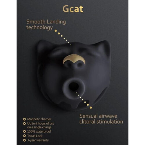 G-VIBE - GCAT MYSTIC ONDAS ESTIMULADORAS DE CLÍTORIS NEGRO