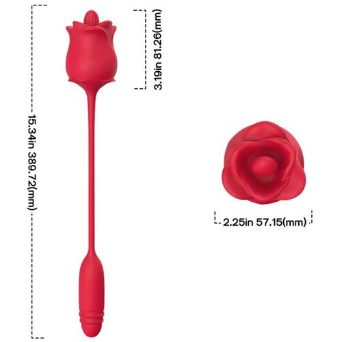 ARMONY - ROSA 3 EN 1, ESTIMULADOR, ONDAS ESTIMULADORAS Y UP&DOWN CON COLA ROJO