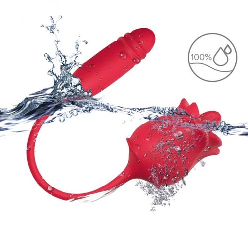 ARMONY - ROSA 3 EN 1, ESTIMULADOR, ONDAS ESTIMULADORAS Y UP&DOWN CON COLA ROJO
