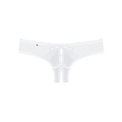 OBSESSIVE - ALABASTRA TANGA CROTCHLESS BLANCO S/M