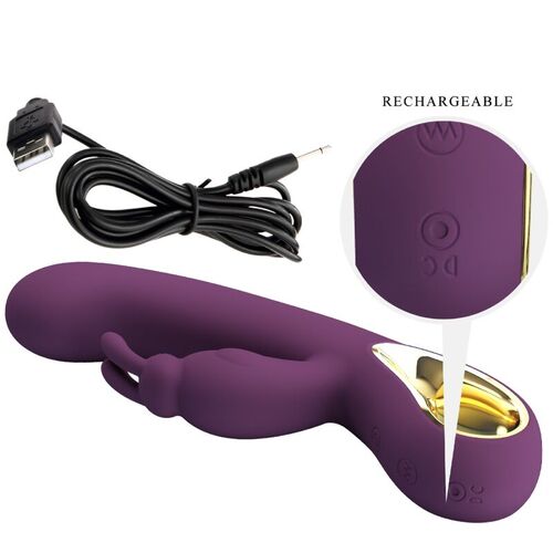 PRETTY LOVE - LIAM VIBRADOR RABBIT & PUNTO G CONTROLADO POR APP LILA