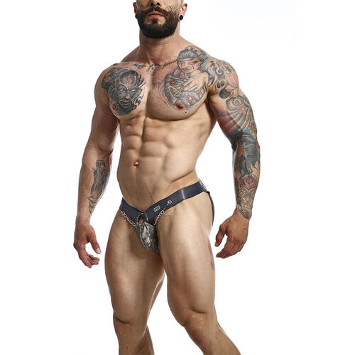 MOB - DNGEON JOCKSTRAP A PRESIÓN GRIS TALLA ÚNICA