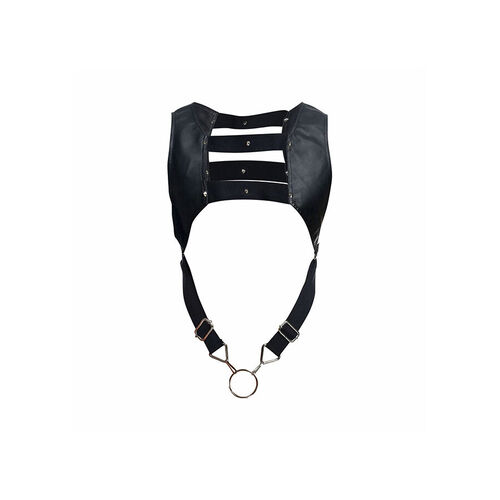 MOB - DNGEON ARNÉS NEGRO CON ANILLO SUPERIOR PARA EL PENE TALLA ÚNICA