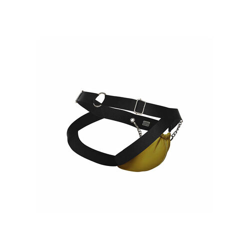 MOB - DNGEON JOCKSTRAP AMARILLO CON CADENAS TALLA ÚNICA