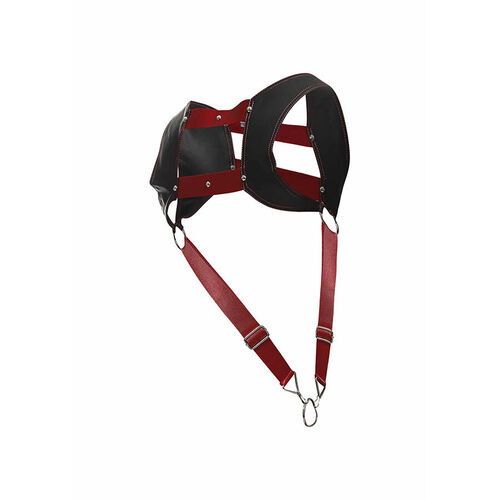MOB - DNGEON ARNÉS CON ANILLO ROJO PARA EL PENE TALLA ÚNICAS