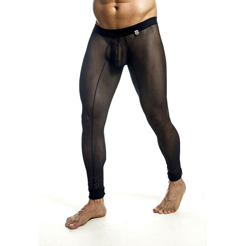MOB - MEDIAS DE MALLAS TRANSPARENTES NEGRAS TALLA L