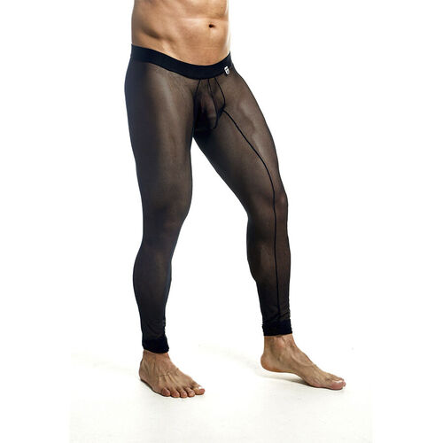 MOB - MEDIAS DE MALLAS TRANSPARENTES NEGRAS TALLA L