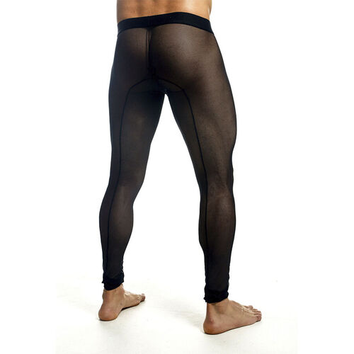 MOB - MEDIAS DE MALLAS TRANSPARENTES NEGRAS TALLA L