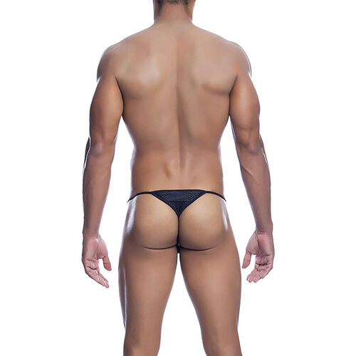 MOB - V-STRING DE MICROFIBRA NEGRA TALLA L/XL