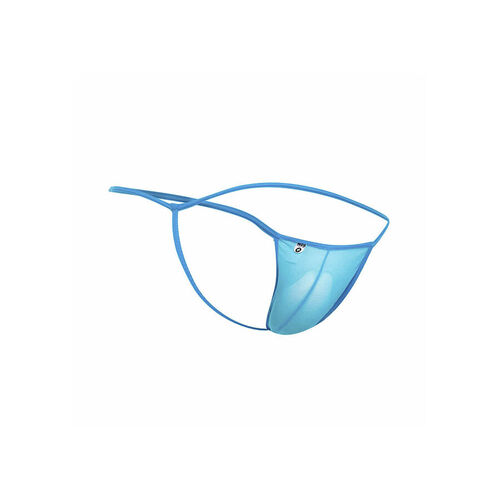 MOB - TANGA TRANSPARENTE CON FORMA DE T AQUA TALLA L/XL