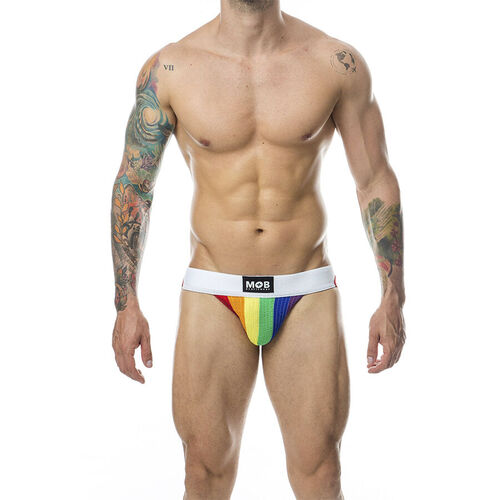 MOB - JOCK CLASICO STRIPE RAINBOW TALLA L