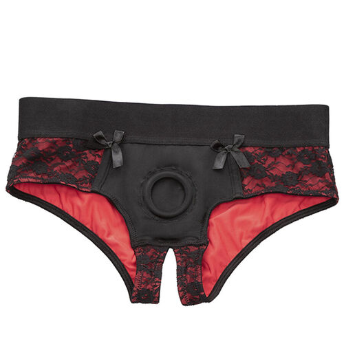 CALEXOTICS - SCANDAL SET DE BRAGUITAS SIN ENTREPIERNAS CON DILDO TALLA S/M