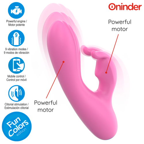 ONINDER CUTE - LOVE BUNNY VIBRADOR PUNTO G Y CLITORIS - APP MUNDIAL GRATUITA