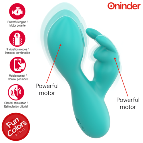 ONINDER CUTE - LOVE BUNNY VIBRADOR PUNTO G Y CLÍTORIS - APP MUNDIAL GRATUITA