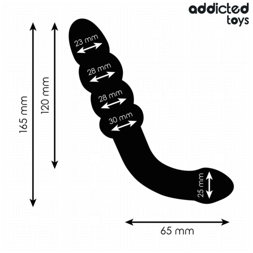 ADDICTED TOYS - MASAJEADOR ANAL DOBLE SILICONA 16,5 CM
