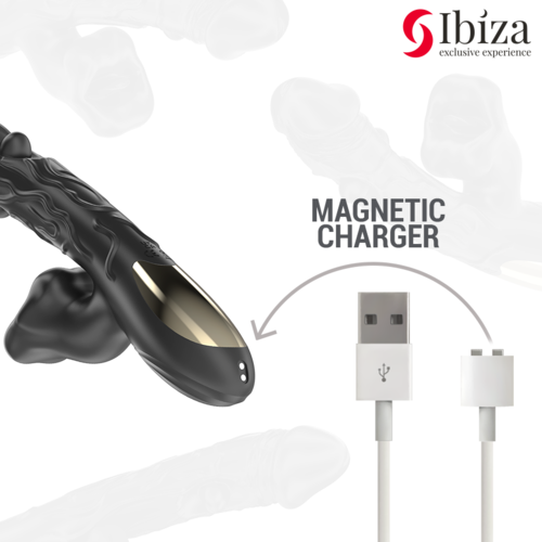 IBIZA - VIBRADOR Y ESTIMULADOR DE CLÍTORIS CON EFECTO BESOS Y ROTACIÓN